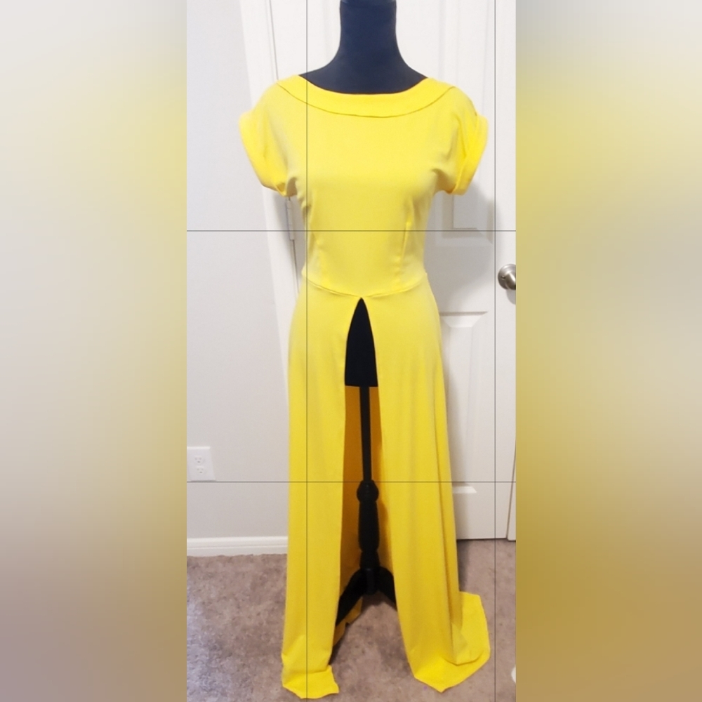 NWOT- Short Sleeve High Low Front Split Long Maxi Tunic Top
